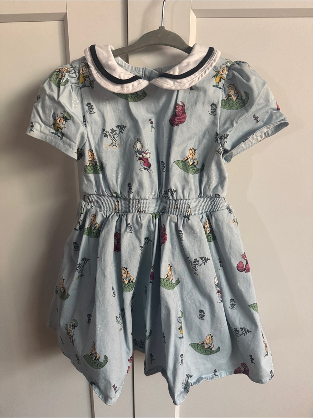 Disney Alice in Wonderland Light Blue Girls' Sailor Collar Dress